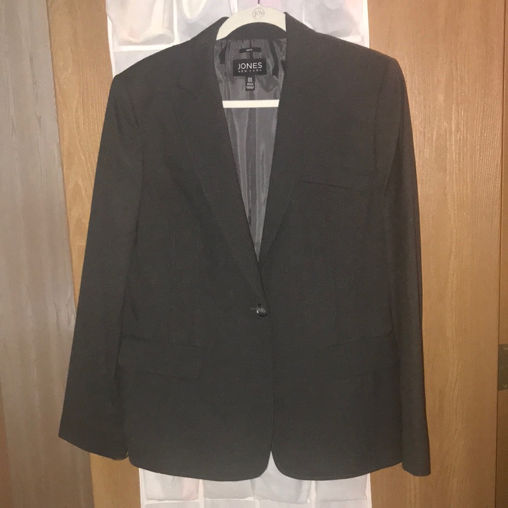 Jones New York Suits Gray Blazer Size 14